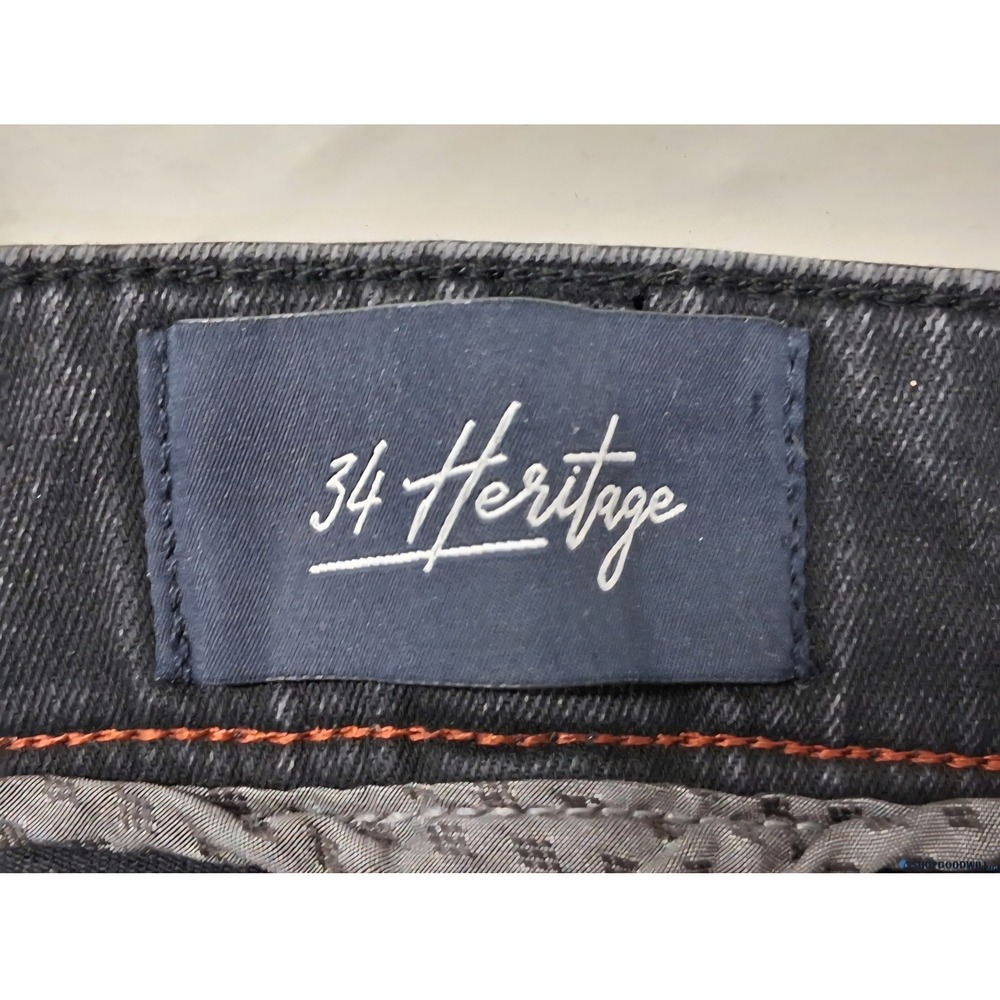 34 Heritage Charisma Classic Straight Leg Jeans Mens 34x30 Dark Washed Black - Picture 3 of 5